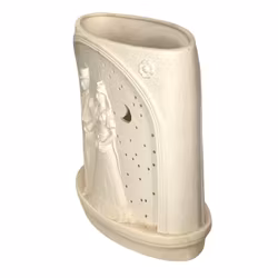 Canadian ceramic lantern - Bride and groom in relief