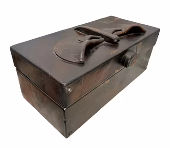 Antik handgjord trälåda - Rustik och unik design