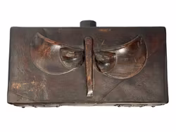 Antik handgjord trälåda - Rustik och unik design