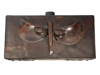 Antik handgjord trälåda - Rustik och unik design