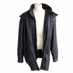 Morena - Chaqueta/abrigo de piel auténtica para hombre, talla 54 - XL