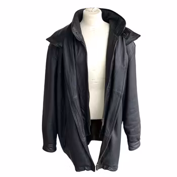 Morena - Äkta skinnjacka / läderrock för herr, strl 54 - XL