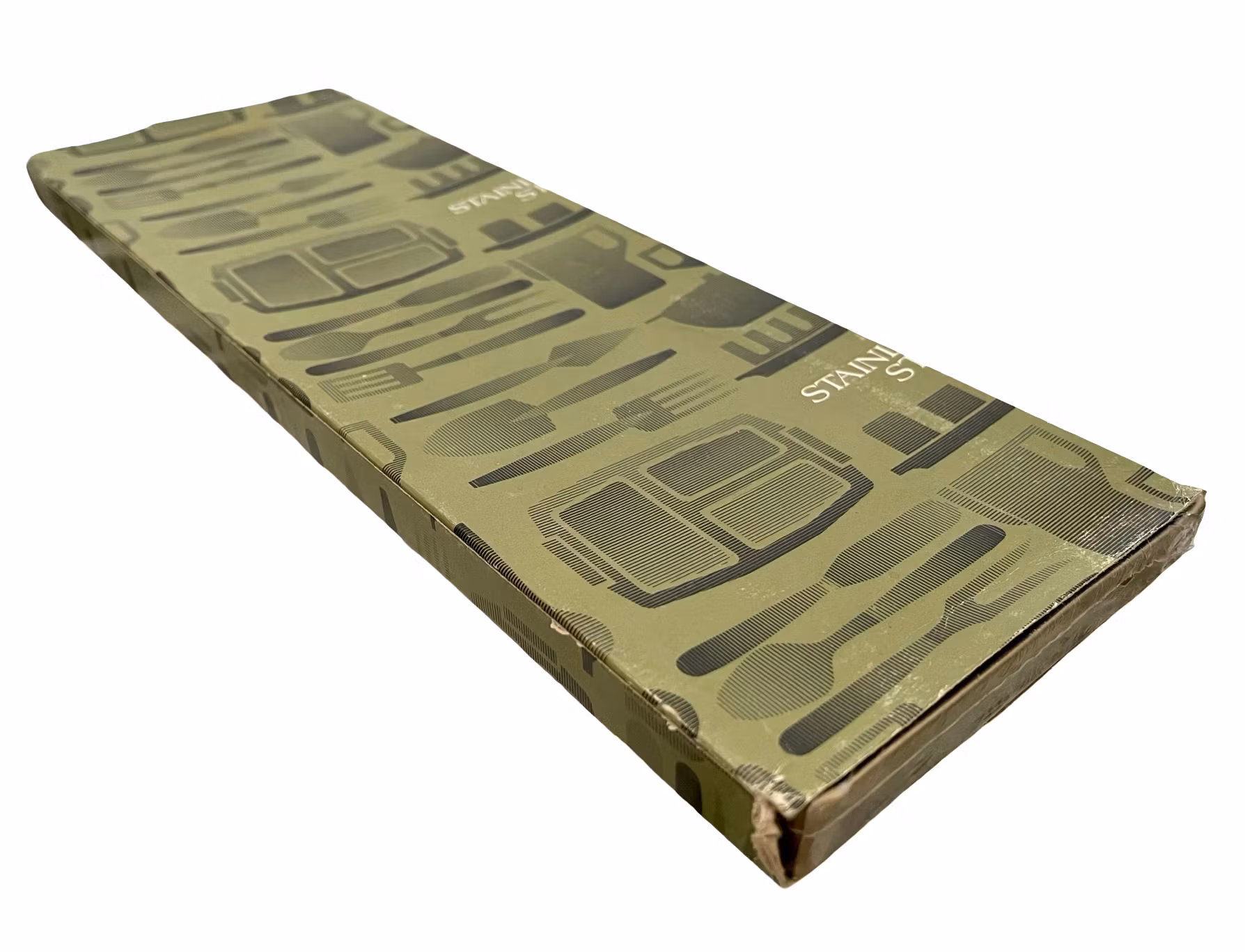 Vintage Serveringsbricka - TW 2252 - Super Quality Stainless Steel med rosenträhandtag