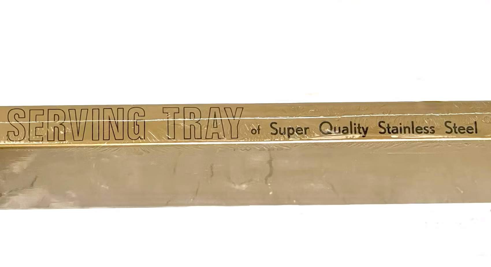 Vintage Serveringsbricka - TW 2252 - Super Quality Stainless Steel med rosenträhandtag