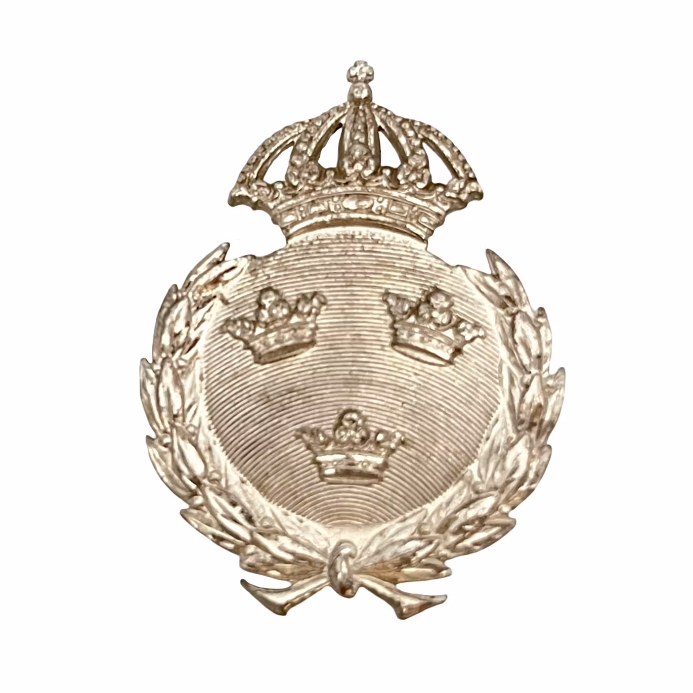 Sporrong silver pin - Tre Kronor - Swedish military / state uniform pin 1934