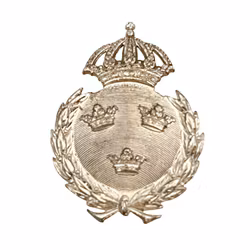 Sporrong silver pin - Tre Kronor - Swedish military / state uniform pin 1934