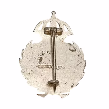 Sporrong silvernål - Tre Kronor - svensk militär / statlig uniforms nål 1934