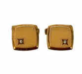 Alton cufflinks in silver with white stone - Sweden 1970