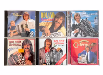 Roland Cedermark - 6 original CD skivor dragspel / svensk musikklassiker