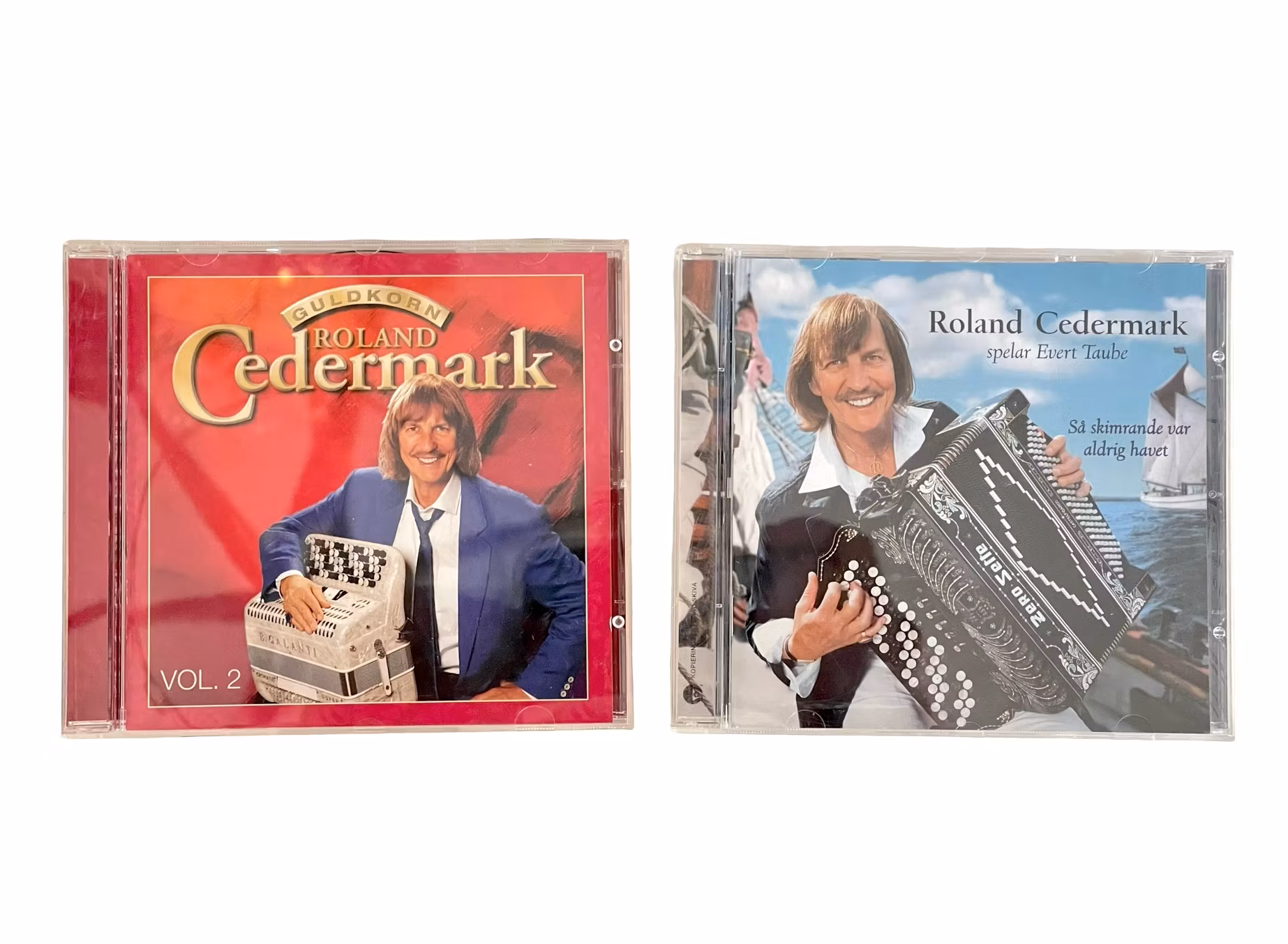 Roland Cedermark - 6 original CD skivor dragspel / svensk musikklassiker