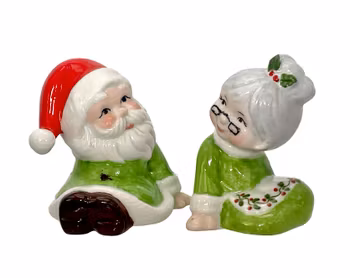 Tomte & Tomtemor - Handmålade salt och pepparkar i keramik, J.P. 1994