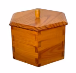 Vintage treboks med lokk - Håndlaget 1963