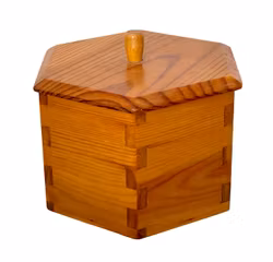 Vintage trækasse med låg - Håndlavet 1963