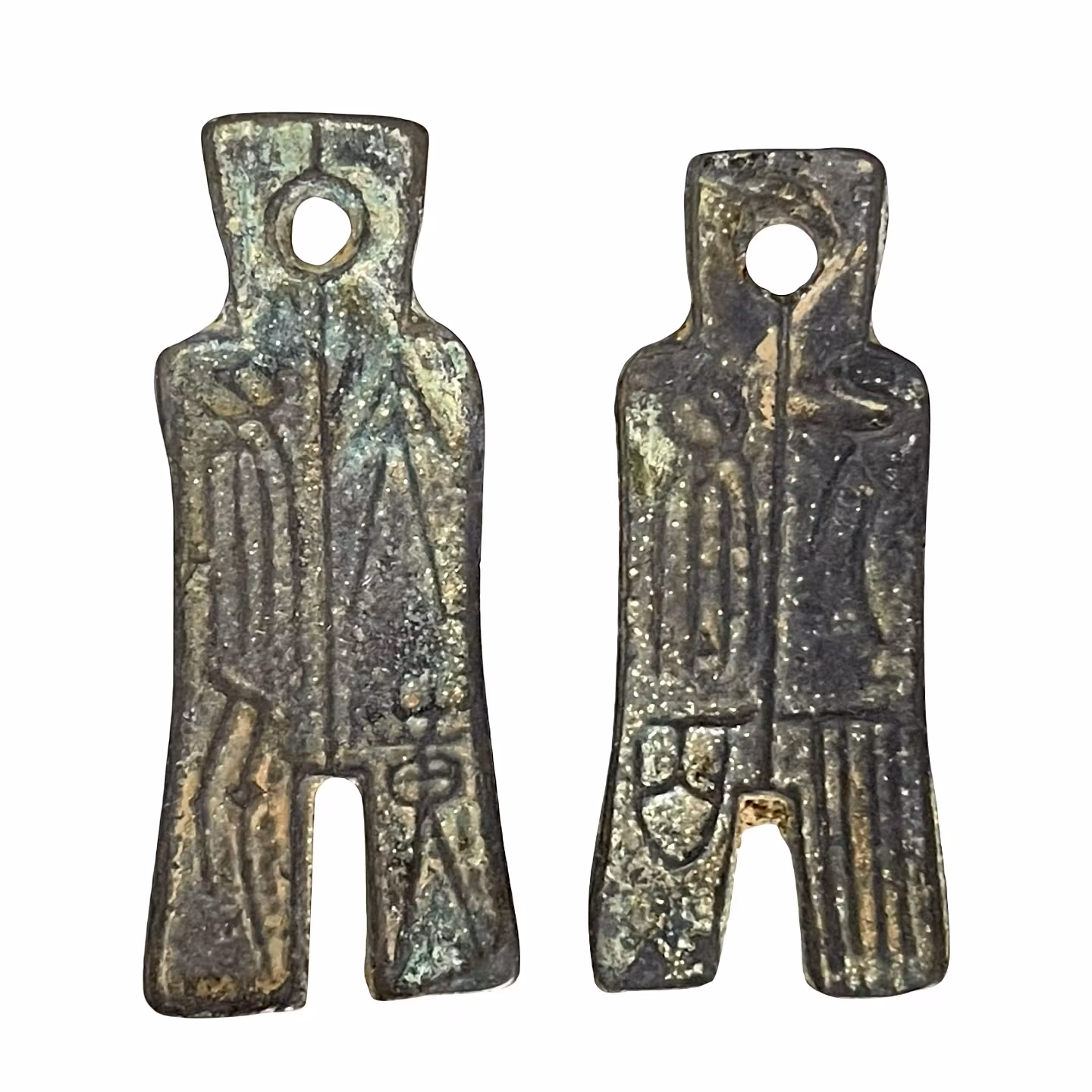 Sällsynta kinesiska spadepengar - Zhao staten ca 400-300 f.Kr. Äkta antika bronsmynt (10 st)