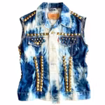 Levi's 70767 Dongerivest med nagler / Vest - Unisex, Rockestil