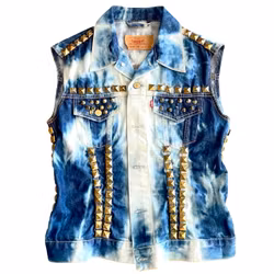 Levi's 70767 Jeansweste mit Nieten / Gilet - Unisex, Rock-Stil