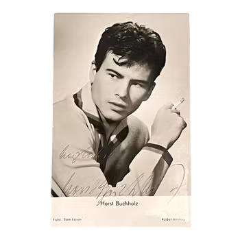 Horst Buchholz - Signerat Originalfoto / Autograf - Sam Lévin / Franz Josef Rüdel Verlag
