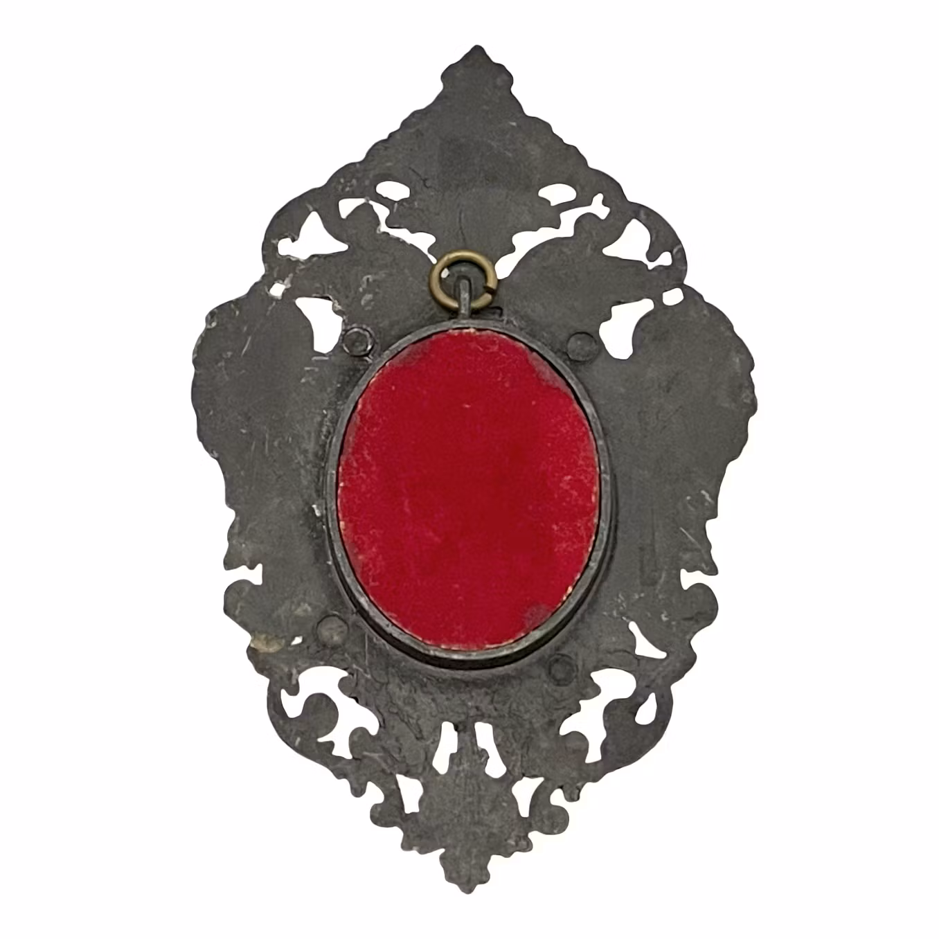 Miniatyrmålning i metallram, signerad Bary - Barockstil