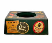 Vintage treholder med drikkeetiketter - 1950-tallet