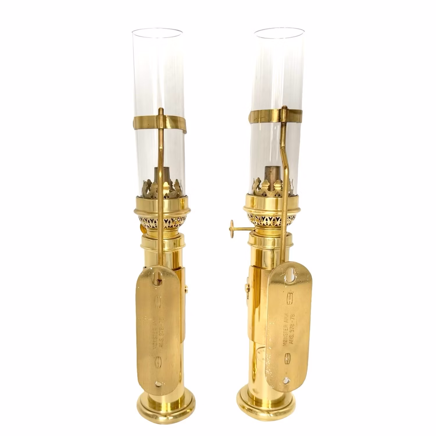 Eksklusivt par antikke messingvegglamper - CV Harnisch Etf, København, Danmark