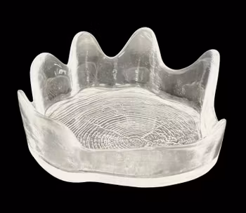 Skruf glasbruk - Skål ur serien Woodstock (Drivved), Bengt Edenfalk 1969