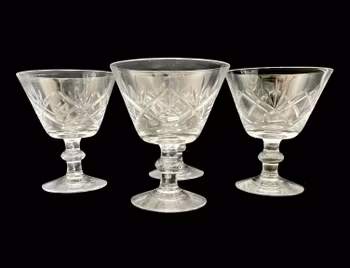 4 st slipade glas - Handslipade, vintage