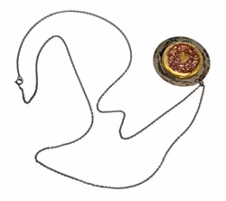 Vintage-kaulakoru aidosta sterlinghopeasta, käsintehty riipus