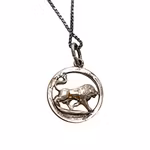 Halskjede i sterlingsølv 925 - Løvemotiv (stjernetegnet Løven)