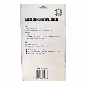 Elektronik skruvmejsel set Mitsutomo (15 delar)