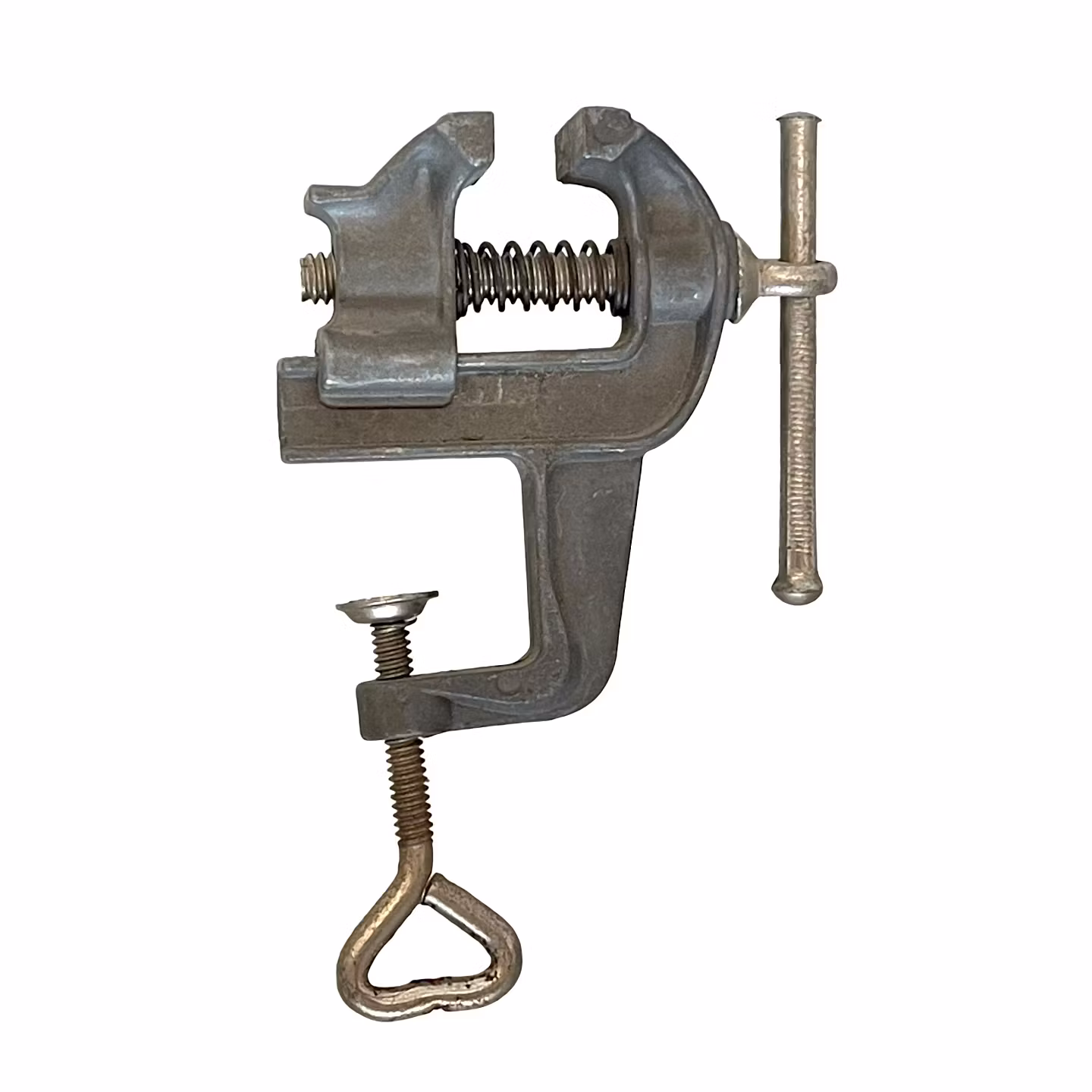 Två små metall skruvstycken för hobby & verkstad