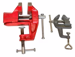 Två små metall skruvstycken för hobby & verkstad