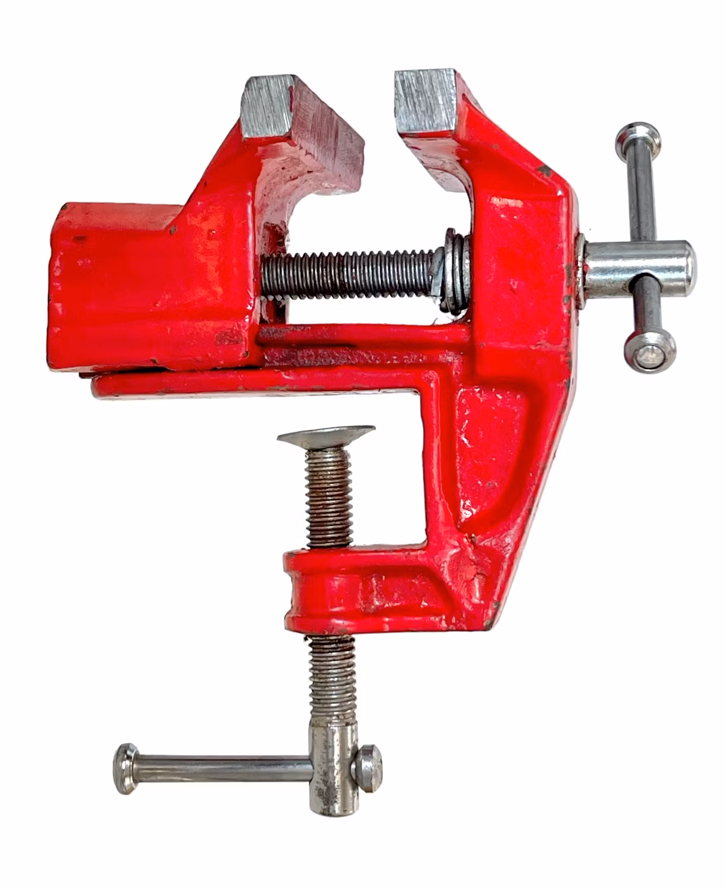 Två små metall skruvstycken för hobby & verkstad