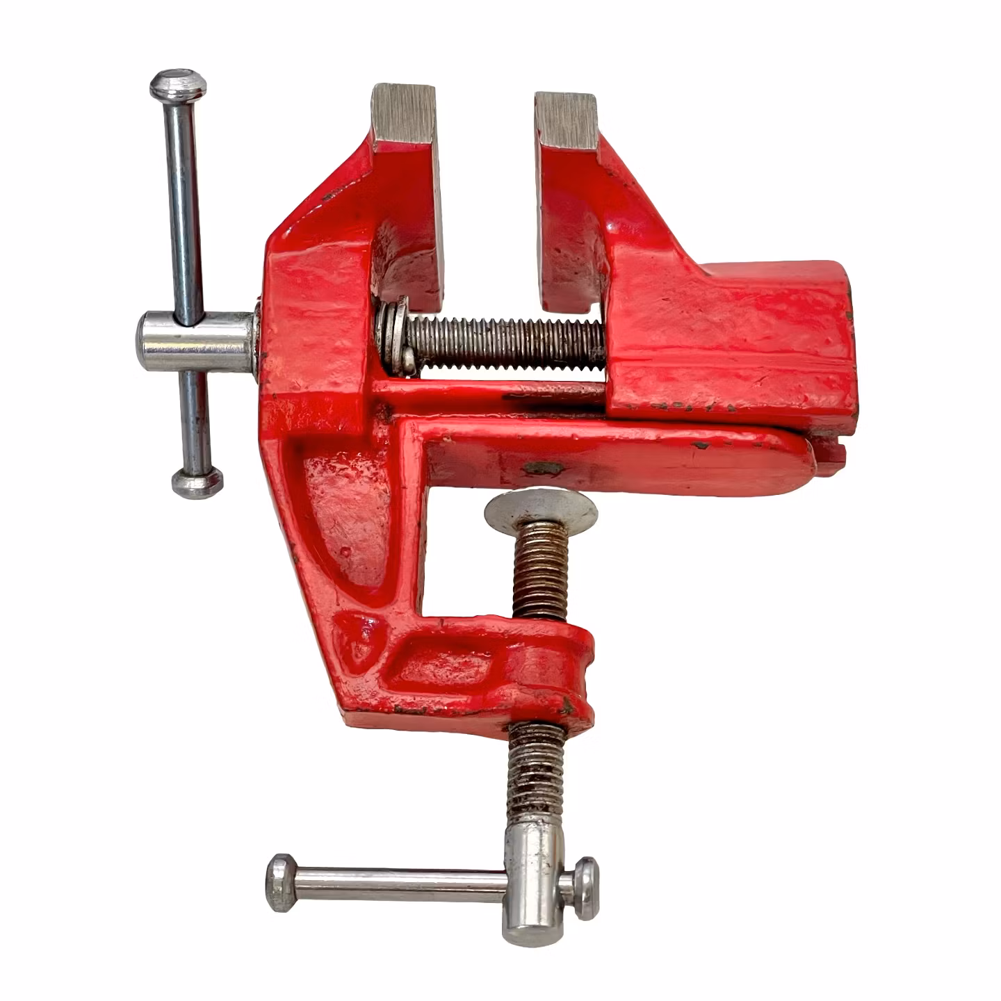 Två små metall skruvstycken för hobby & verkstad