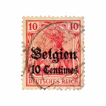 Belgien (Tysk ockupation) - Övertryckt “Belgien / 10 Centimes” på Deutsches Reich 10 Pf - Använd