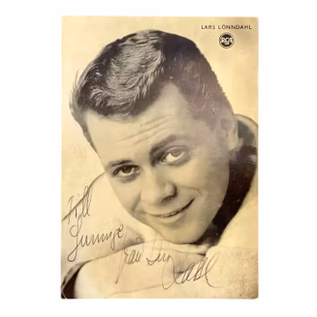 Vintage autograf - Signerad originalfotografi - Lars Lönndahl (RCA)