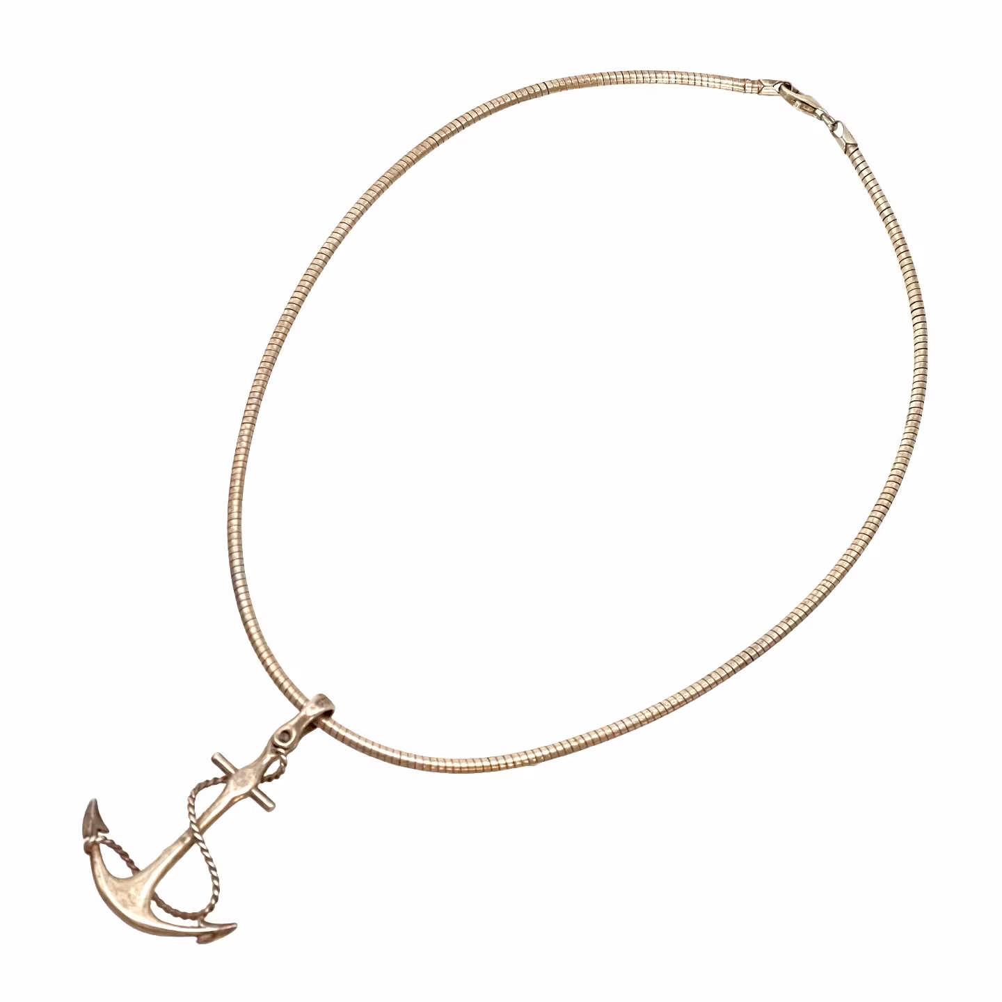 Bernhard Hertz Dania - Srebrny naszyjnik z kotwicą - srebro próby 925,
