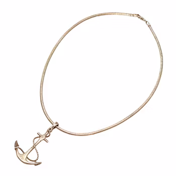 Bernhard Hertz Danmark - Silverhalsband med ankare - 925 sterling silver,