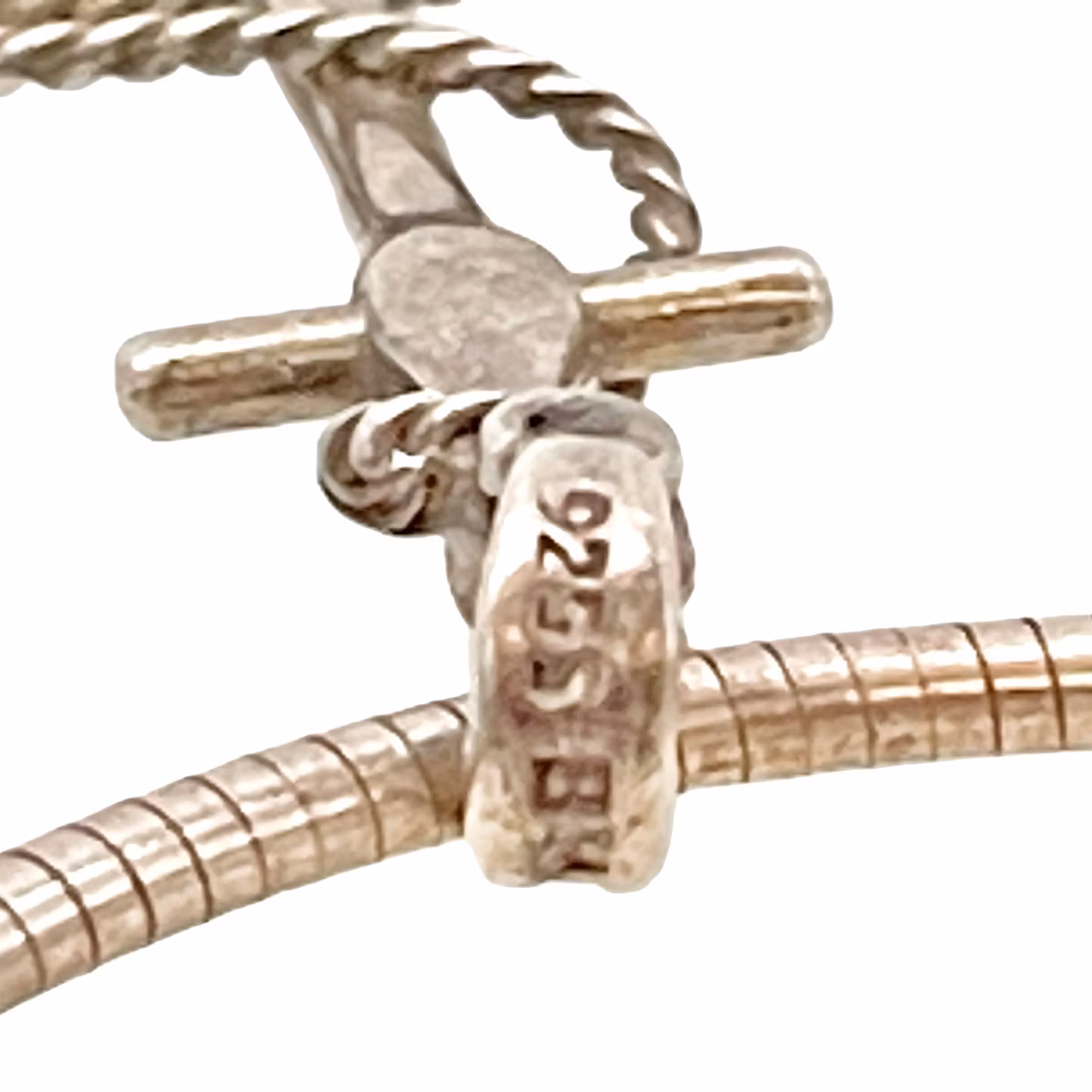 Bernhard Hertz Dania - Srebrny naszyjnik z kotwicą - srebro próby 925,