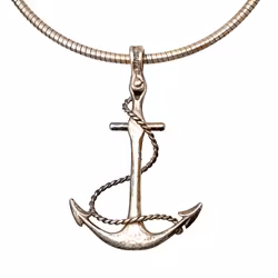 Bernhard Hertz Dänemark - Silberne Halskette mit Anker - 925er Sterlingsilber