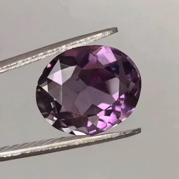 Djup violett Naturlig Ametist - 4,30 karat, Oval slipad