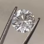 Färglös rund Topas - 2,25 ct, Briljant slipad