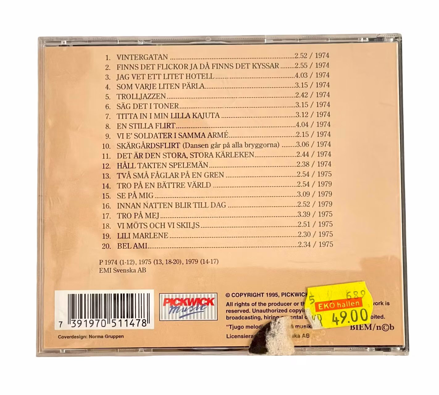 Anita Lindblom - Tyve Melodier (1995) CD