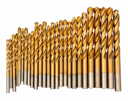 Großer Satz HSS-Metallbohrer - 10,5 mm - Brooke UK (TiN-Beschichtung)