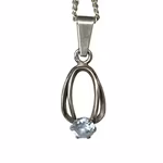 Halsband i sterlingsilver med hänge - Topas, Salovaara, Turku, Finland