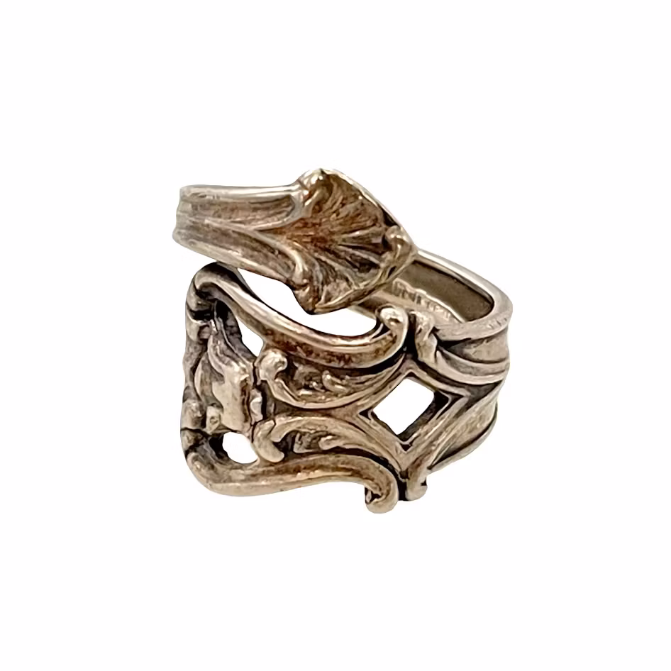 Camusso - Sterling 925 silver ring - justerbar - Art Nouveau stil - Handarbetad skedring