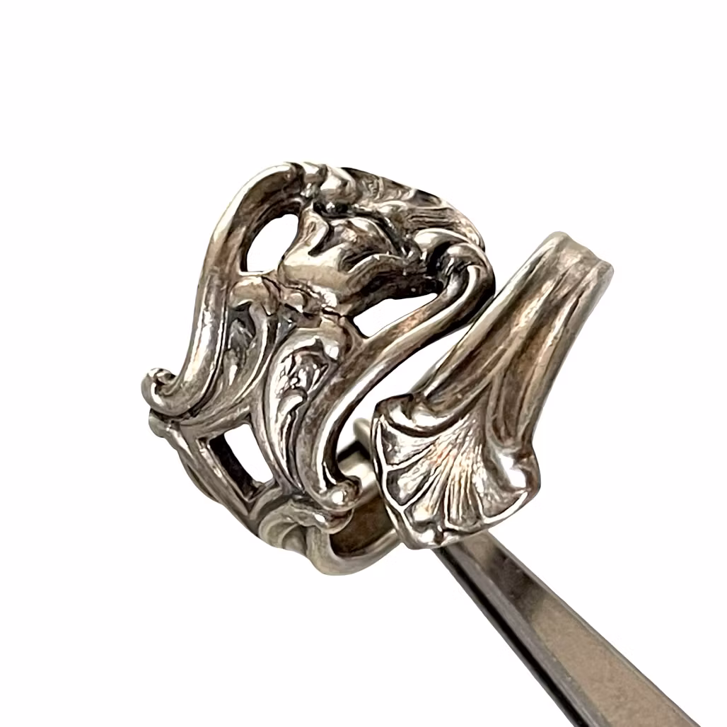Camusso - Sterling 925 silver ring - justerbar - Art Nouveau stil - Handarbetad skedring