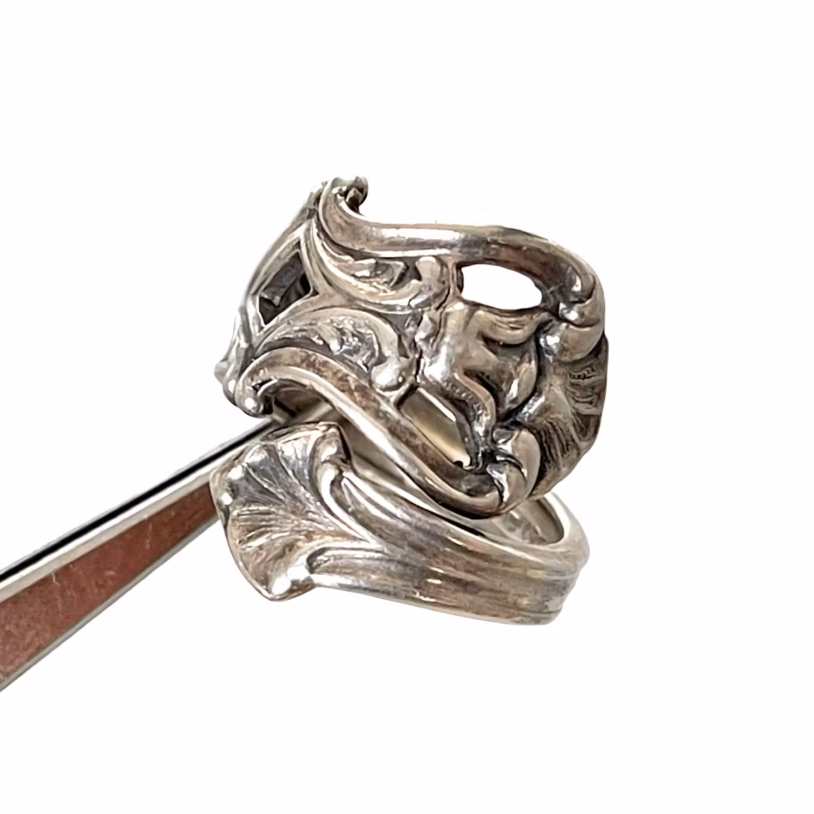 Camusso - Sterling 925 silver ring - justerbar - Art Nouveau stil - Handarbetad skedring