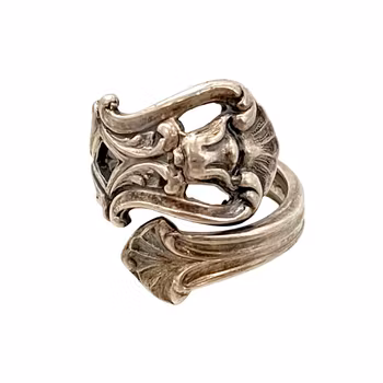 Camusso - Sterling 925 silver ring - justerbar - Art Nouveau stil - Handarbetad skedring