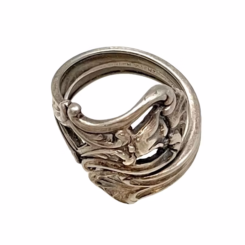 Camusso - Sterling 925 silver ring - justerbar - Art Nouveau stil - Handarbetad skedring