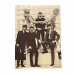 Vintage fotografi - The Beatles vid fontänen “Les Bourgeois de Calais”, ca 1960-tal